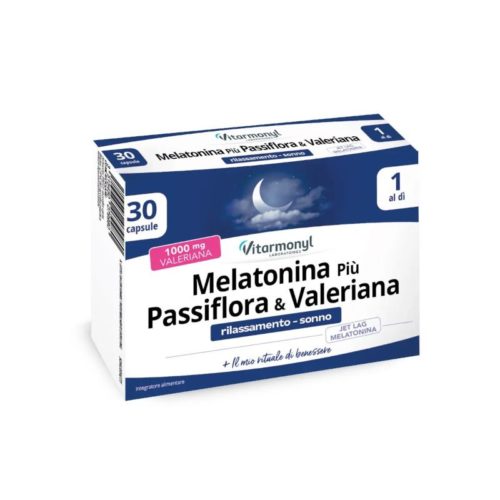 Vitarmonyl Melatonina più Passiflora e Valeriana per il benessere del sonno 30 capsule