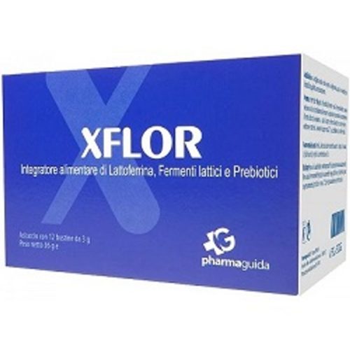 XFlor integratore alimentare di Lattoferrina Inulina e fermenti lattici 12 bustine